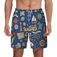 thumbnail image 1 of Lsque Mens Swim Trunks Marine Nautical Pattern - Bathing Suit Compression Liner - Beach Swim Shorts Swimwear - (S-3XL) - Stretch Quick Dry -Large, 1 of 9
