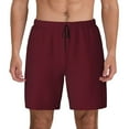 thumbnail image 1 of Lsque Mens Swim Trunks Maroon Pattern - Bathing Suit Compression Liner - Beach Swim Shorts Swimwear - (S-3XL) - Stretch Quick Dry -Medium, 1 of 9