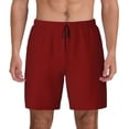 thumbnail image 1 of Lsque Mens Swim Trunks Maroon Pattern - Bathing Suit Compression Liner - Beach Swim Shorts Swimwear - (S-3XL) - Stretch Quick Dry -Medium, 1 of 9