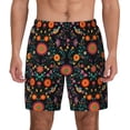 thumbnail image 1 of Lsque Mens Swim Trunks Mexican Flower And Birds Pattern - Bathing Suit Compression Liner - Beach Swim Shorts Swimwear - (S-3XL) - Stretch Quick Dry -XX-Large, 1 of 9