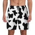 thumbnail image 1 of Lsque Mens Swim Trunks Milk Cow Pattern - Bathing Suit Compression Liner - Beach Swim Shorts Swimwear - (S-3XL) - Stretch Quick Dry -Large, 1 of 9