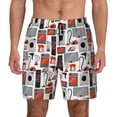 thumbnail image 1 of Lsque Mens Swim Trunks Modern Life Pattern - Bathing Suit Compression Liner - Beach Swim Shorts Swimwear - (S-3XL) - Stretch Quick Dry -Medium, 1 of 9