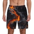 thumbnail image 1 of Lsque Mens Swim Trunks Molten Lava Abstract Flow Pattern - Bathing Suit Compression Liner - Beach Swim Shorts Swimwear - (S-3XL) - Stretch Quick Dry -, 1 of 9