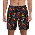 thumbnail image 1 of Lsque Mens Swim Trunks Monster Truck Pattern - Bathing Suit Compression Liner - Beach Swim Shorts Swimwear - (S-3XL) - Stretch Quick Dry -3X-Large, 1 of 9