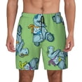 thumbnail image 1 of Lsque Mens Swim Trunks Motorcycle Riding Dinosaur Pattern - Bathing Suit Compression Liner - Beach Swim Shorts Swimwear - (S-3XL) - Stretch Quick Dry -X-Large, 1 of 9