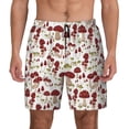 thumbnail image 1 of Lsque Mens Swim Trunks Mushroom Pattern - Bathing Suit Compression Liner - Beach Swim Shorts Swimwear - (S-3XL) - Stretch Quick Dry -Large, 1 of 9