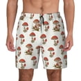 thumbnail image 1 of Lsque Mens Swim Trunks Mushroom Pattern - Bathing Suit Compression Liner - Beach Swim Shorts Swimwear - (S-3XL) - Stretch Quick Dry -XX-Large, 1 of 9