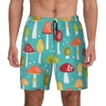 thumbnail image 1 of Lsque Mens Swim Trunks Mushrooms Pattern - Bathing Suit Compression Liner - Beach Swim Shorts Swimwear - (S-3XL) - Stretch Quick Dry -Large, 1 of 9