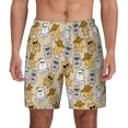 thumbnail image 1 of Lsque Mens Swim Trunks Music Dancing Cat Pattern - Bathing Suit Compression Liner - Beach Swim Shorts Swimwear - (S-3XL) - Stretch Quick Dry -Small, 1 of 9