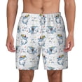 thumbnail image 1 of Lsque Mens Swim Trunks Cute Shark Pattern - Bathing Suit Compression Liner - Beach Swim Shorts Swimwear - (S-3XL) - Stretch Quick Dry -Large, 1 of 9