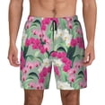 thumbnail image 1 of Lsque Mens Swim Trunks Orchids Flowers Pattern - Bathing Suit Compression Liner - Beach Swim Shorts Swimwear - (S-3XL) - Stretch Quick Dry -3X-Large, 1 of 9