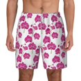 thumbnail image 1 of Lsque Mens Swim Trunks Orchids Flowers Pattern - Bathing Suit Compression Liner - Beach Swim Shorts Swimwear - (S-3XL) - Stretch Quick Dry -Medium, 1 of 9