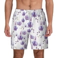 thumbnail image 1 of Lsque Mens Swim Trunks Orchids Flowers Pattern - Bathing Suit Compression Liner - Beach Swim Shorts Swimwear - (S-3XL) - Stretch Quick Dry -X-Large, 1 of 9