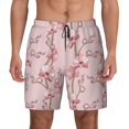 thumbnail image 1 of Lsque Mens Swim Trunks Orchids Flowers Pattern - Bathing Suit Compression Liner - Beach Swim Shorts Swimwear - (S-3XL) - Stretch Quick Dry -XX-Large, 1 of 9