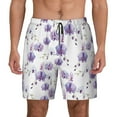 thumbnail image 1 of Lsque Mens Swim Trunks Orchids Flowers Pattern - Bathing Suit Compression Liner - Beach Swim Shorts Swimwear - (S-3XL) - Stretch Quick Dry -, 1 of 9