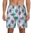 thumbnail image 1 of Lsque Mens Swim Trunks Palm Leaves Pattern - Bathing Suit Compression Liner - Beach Swim Shorts Swimwear - (S-3XL) - Stretch Quick Dry -Small, 1 of 9