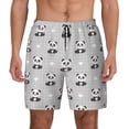 thumbnail image 1 of Lsque Mens Swim Trunks Panda Bear Pattern - Bathing Suit Compression Liner - Beach Swim Shorts Swimwear - (S-3XL) - Stretch Quick Dry -Large, 1 of 9