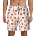thumbnail image 1 of Lsque Mens Swim Trunks Pastry Pattern - Bathing Suit Compression Liner - Beach Swim Shorts Swimwear - (S-3XL) - Stretch Quick Dry -Small, 1 of 9