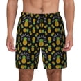 thumbnail image 1 of Lsque Mens Swim Trunks Pineapple Pattern - Bathing Suit Compression Liner - Beach Swim Shorts Swimwear - (S-3XL) - Stretch Quick Dry -3X-Large, 1 of 9