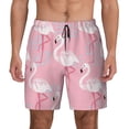 thumbnail image 1 of Lsque Mens Swim Trunks Pink Flamingo Pattern - Bathing Suit Compression Liner - Beach Swim Shorts Swimwear - (S-3XL) - Stretch Quick Dry -, 1 of 9