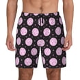 thumbnail image 1 of Lsque Mens Swim Trunks Pink Groovy Disco Ball Pattern - Bathing Suit Compression Liner - Beach Swim Shorts Swimwear - (S-3XL) - Stretch Quick Dry -Medium, 1 of 9