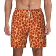 thumbnail image 1 of Lsque Mens Swim Trunks Pizza Pattern - Bathing Suit Compression Liner - Beach Swim Shorts Swimwear - (S-3XL) - Stretch Quick Dry -Medium, 1 of 9