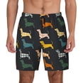 thumbnail image 1 of Lsque Mens Swim Trunks Plaid Dachshund Pattern - Bathing Suit Compression Liner - Beach Swim Shorts Swimwear - (S-3XL) - Stretch Quick Dry -Small, 1 of 9