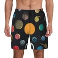 thumbnail image 1 of Lsque Mens Swim Trunks Planets And Their Moons Pattern - Bathing Suit Compression Liner - Beach Swim Shorts Swimwear - (S-3XL) - Stretch Quick Dry -, 1 of 9
