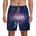 thumbnail image 1 of Lsque Mens Swim Trunks Planets Stars And Galaxies1 Pattern - Bathing Suit Compression Liner - Beach Swim Shorts Swimwear - (S-3XL) - Stretch Quick Dry -3X-Large, 1 of 9