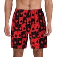 thumbnail image 1 of Lsque Mens Swim Trunks Playing Cards Pattern - Bathing Suit Compression Liner - Beach Swim Shorts Swimwear - (S-3XL) - Stretch Quick Dry -Small, 1 of 9