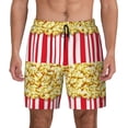 thumbnail image 1 of Lsque Mens Swim Trunks Popcorn Pattern - Bathing Suit Compression Liner - Beach Swim Shorts Swimwear - (S-3XL) - Stretch Quick Dry -Small, 1 of 9