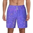 thumbnail image 1 of Lsque Mens Swim Trunks Purple Glitter Pattern - Bathing Suit Compression Liner - Beach Swim Shorts Swimwear - (S-3XL) - Stretch Quick Dry -Small, 1 of 9