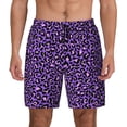 thumbnail image 1 of Lsque Mens Swim Trunks Purple Leopard Pattern - Bathing Suit Compression Liner - Beach Swim Shorts Swimwear - (S-3XL) - Stretch Quick Dry -3X-Large, 1 of 9