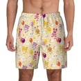 thumbnail image 1 of Lsque Mens Swim Trunks Rabbit And Balloon Pattern - Bathing Suit Compression Liner - Beach Swim Shorts Swimwear - (S-3XL) - Stretch Quick Dry -Large, 1 of 9