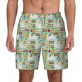 thumbnail image 1 of Lsque Mens Swim Trunks Rabbit And Carrot Pattern - Bathing Suit Compression Liner - Beach Swim Shorts Swimwear - (S-3XL) - Stretch Quick Dry -Small, 1 of 9
