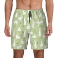 thumbnail image 1 of Lsque Mens Swim Trunks Rabbit And Carrot (2) Pattern - Bathing Suit Compression Liner - Beach Swim Shorts Swimwear - (S-3XL) - Stretch Quick Dry -XX-Large, 1 of 9