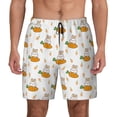 thumbnail image 1 of Lsque Mens Swim Trunks Rabbit And Carrot Pattern - Bathing Suit Compression Liner - Beach Swim Shorts Swimwear - (S-3XL) - Stretch Quick Dry -XX-Large, 1 of 9