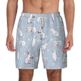 thumbnail image 1 of Lsque Mens Swim Trunks Rabbit Is Eating Carrots Pattern - Bathing Suit Compression Liner - Beach Swim Shorts Swimwear - (S-3XL) - Stretch Quick Dry -XX-Large, 1 of 9