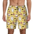 thumbnail image 1 of Lsque Mens Swim Trunks Rabbit Hunger Pattern - Bathing Suit Compression Liner - Beach Swim Shorts Swimwear - (S-3XL) - Stretch Quick Dry -Large, 1 of 9