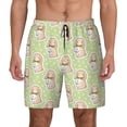 thumbnail image 1 of Lsque Mens Swim Trunks Rabbit With Tie Pattern - Bathing Suit Compression Liner - Beach Swim Shorts Swimwear - (S-3XL) - Stretch Quick Dry -Large, 1 of 9