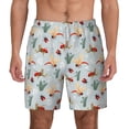 thumbnail image 1 of Lsque Mens Swim Trunks Ragonfly And Ladybug Pattern - Bathing Suit Compression Liner - Beach Swim Shorts Swimwear - (S-3XL) - Stretch Quick Dry -3X-Large, 1 of 9