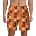 thumbnail image 1 of Lsque Mens Swim Trunks Ramen Noodle Soup Pattern - Bathing Suit Compression Liner - Beach Swim Shorts Swimwear - (S-3XL) - Stretch Quick Dry -Small, 1 of 9