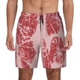 thumbnail image 1 of Lsque Mens Swim Trunks Red Meat Pattern - Bathing Suit Compression Liner - Beach Swim Shorts Swimwear - (S-3XL) - Stretch Quick Dry -XX-Large, 1 of 9