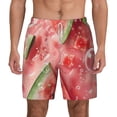 thumbnail image 1 of Lsque Mens Swim Trunks Refreshing Watermelon Slices Pattern - Bathing Suit Compression Liner - Beach Swim Shorts Swimwear - (S-3XL) - Stretch Quick Dry -Small, 1 of 9
