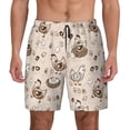 thumbnail image 1 of Lsque Mens Swim Trunks Retro Rooster Pattern - Bathing Suit Compression Liner - Beach Swim Shorts Swimwear - (S-3XL) - Stretch Quick Dry -, 1 of 9