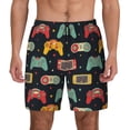 thumbnail image 1 of Lsque Mens Swim Trunks Retro Video Game Pattern - Bathing Suit Compression Liner - Beach Swim Shorts Swimwear - (S-3XL) - Stretch Quick Dry -Medium, 1 of 9