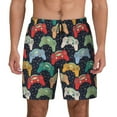 thumbnail image 1 of Lsque Mens Swim Trunks Retro Video Game Pattern - Bathing Suit Compression Liner - Beach Swim Shorts Swimwear - (S-3XL) - Stretch Quick Dry -XX-Large, 1 of 9