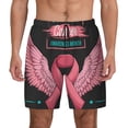 thumbnail image 1 of Lsque Mens Swim Trunks Ribbon With Angel Wings Pattern - Bathing Suit Compression Liner - Beach Swim Shorts Swimwear - (S-3XL) - Stretch Quick Dry -Medium, 1 of 9