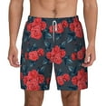 thumbnail image 1 of Lsque Mens Swim Trunks Rose Flowers Pattern - Bathing Suit Compression Liner - Beach Swim Shorts Swimwear - (S-3XL) - Stretch Quick Dry -3X-Large, 1 of 9