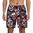 thumbnail image 1 of Lsque Mens Swim Trunks Rose Flowers Pattern - Bathing Suit Compression Liner - Beach Swim Shorts Swimwear - (S-3XL) - Stretch Quick Dry -3X-Large, 1 of 9